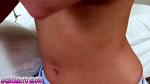 Beautiful Blonde Kathy Seeger Strokes Cock Nicely In Lingerie With Natural Tits