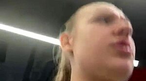 creampie pussy squirting and fingering outdoors in public