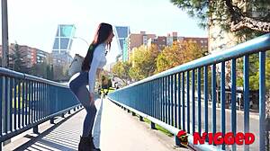 petite girl next door with neighbors