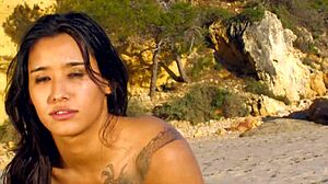 EXOTIC BEAUTY WITH BIG TITS FUCKS HARD ON THE BEACH!