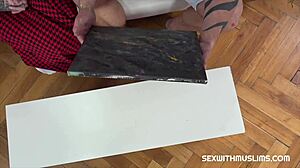 Hot Czech bitch uses her cunt to fix delayed work with eager European flair