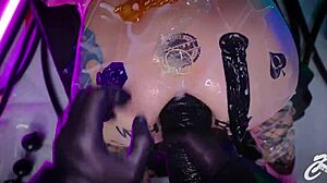 Blonde whore moans as dildo destroys asshole!