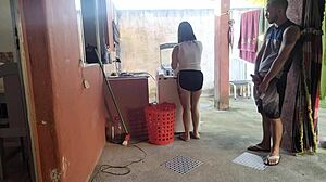 Maid Succumbs To Erect Cock