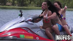 Mofos Hot Threesome Sucking Cocks on Seadoo