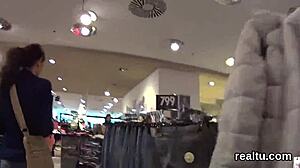 Czech Teen 18+ Gets Seduced In Mall For Huge Cock Anal Drilling. She Strips In Pov Reality With European Seduction And Ripped Clothes.