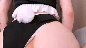 barely legal teen 18+ bunny girl rides dick with all holes vertical