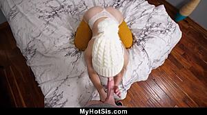 my horny stepsister taking my huge dick 😈