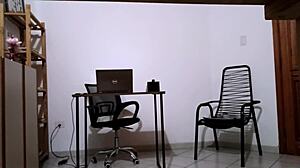 Secretary Masturbates Solo Before Fucking Client In Office Roleplay With Clothes Ripped