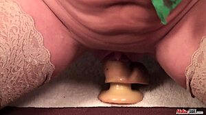 Horny Granny Masturbates Wet Pussy