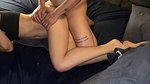 i tried real sex with this brazilian bbw using dildo for intense squirting in homemade interracial action