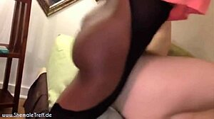 Why does this black shemale dominate and fuck my ass so hard in femdom style