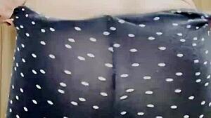 blonde with big natural tits and sexy ass in leggings tells her story