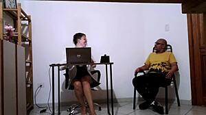 Secretary Masturbates Solo Before Fucking Client In Office Roleplay With Clothes Ripped