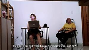 Secretary Masturbates Solo Before Fucking Client In Office Roleplay With Clothes Ripped