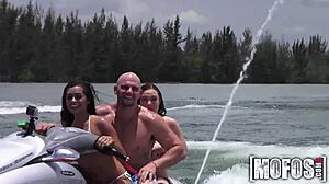 Mofos Hot Threesome Sucking Cocks on Seadoo