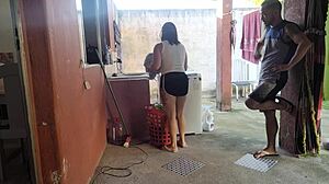 Maid Succumbs To Erect Cock