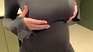 i jerked off on my stepmom's big milky tits while she licked my ass in public