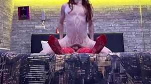 stepsister dominates and fucks bitch friend hard in hotel