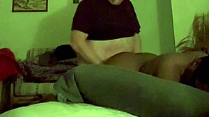 Oh damn, I hooked up with this amateur ebony coworker after work for some wild interracial doggystyle riding...