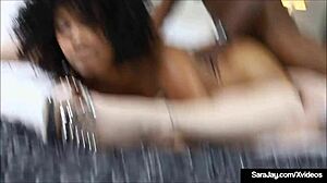 Sara jay sucks big black cock