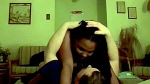 Oh damn, I hooked up with this amateur ebony coworker after work for some wild interracial doggystyle riding...