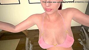 Reality Shower Game with Redhead