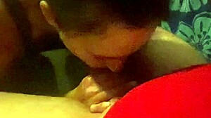 Amateurs suck monster cock in hotel for cum in mouth