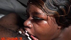 Busty BBW Jala Dixon's Rough Face Fucking and Gagging Skills