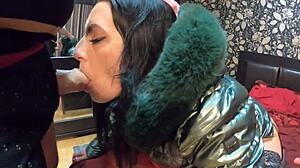 Milfycalla's fetish blowjob compilation with latina cum-slut in big-ass shorts