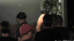 The gay party turns into a crazy orgy.