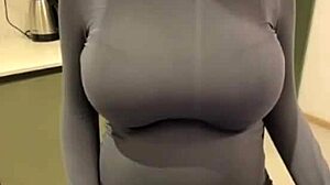 i jerked off on my stepmom's big milky tits while she licked my ass in public