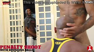 rough penalty shoot with bouncing balls and big cocks!