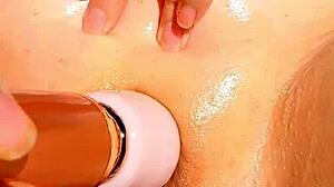 Maturemons Intensely Fingers and Spreads Her Bald Cunt Close Up