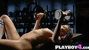 Latina babes enjoy a passionate workout session together