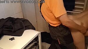 Can the repairman satisfy the sexy mature wife while her husband sleeps? Then he wakes and joins.