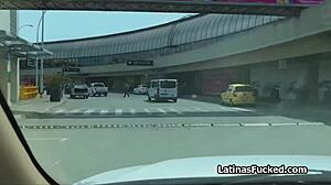 Pounding amateur Colombian big tit beauty with blowjob and hardcore action