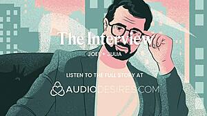 rubbing her tits during the interview she cums all over herself she asked me for my dick so i gave it to her 😏🍆