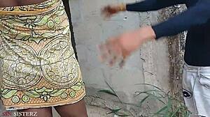 Ebony BBW Stepmom Takes Stepson to Abandoned Building for Intense Fucking.