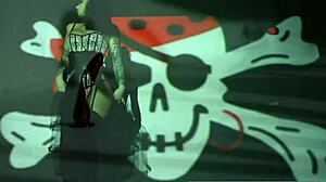 hot christy mack as the pirate plays with her amazing ass and tight wet pussy solo