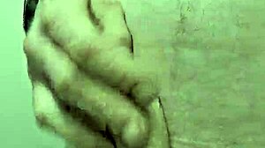 Getting Naked: Skinny Amateur Rips Clothes for Big Cock in Bathroom.