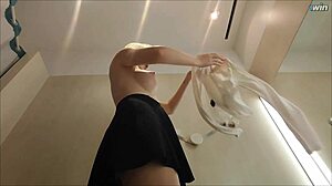 Transparent Clothes Try-On Without Panties on Hidden Cam