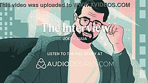 rubbing her tits during the interview she cums all over herself she asked me for my dick so i gave it to her 😏🍆