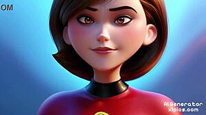 helen parr from the incredibles in nude hentai sex scenes, ai generated cartoon porn collection with explicit actions.