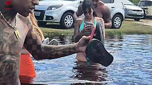 Wild nudist beach orgy with Joao o Safado and Lunna Geek! 🏖️🔥