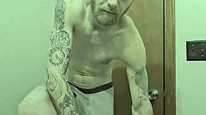 Getting Naked: Skinny Amateur Rips Clothes for Big Cock in Bathroom.