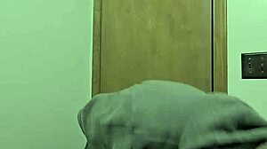 Getting Naked: Skinny Amateur Rips Clothes for Big Cock in Bathroom.