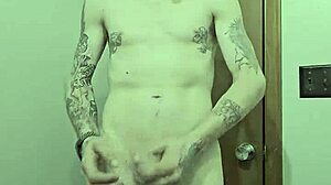 Getting Naked: Skinny Amateur Rips Clothes for Big Cock in Bathroom.