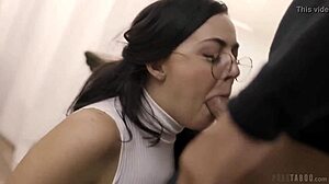 Whitney Wright's nerdy glasses blowjob with a young 18+ twist.