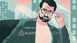 rubbing her tits during the interview she cums all over herself she asked me for my dick so i gave it to her 😏🍆