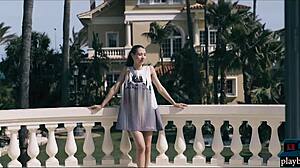 Teen girl next door visits big dick neighbor